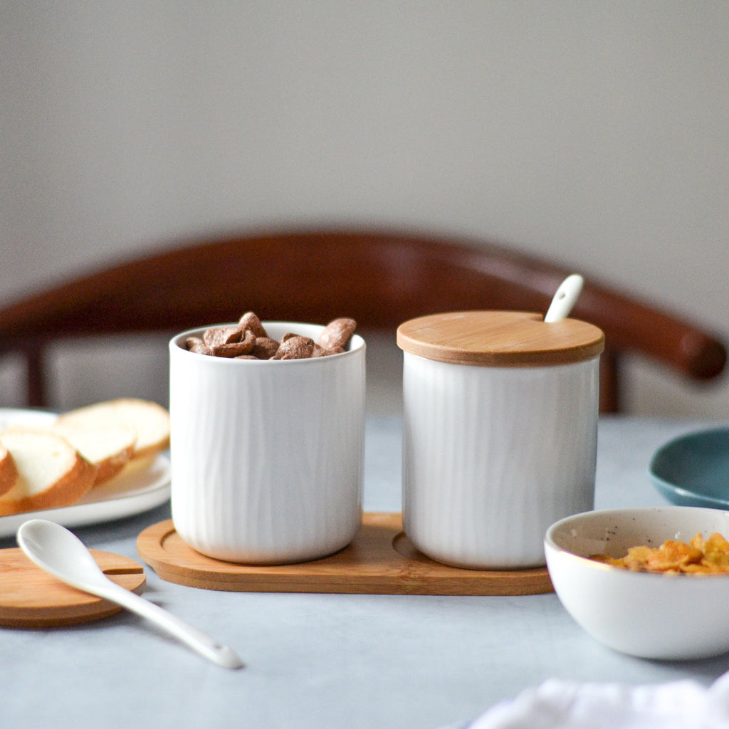 White Spice Jar Set Nestasia