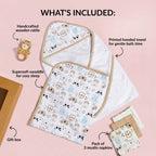 Wild One Baby Shower Gift With Towel Swaddle Rattle Napkin Set Of 6 Nestasia