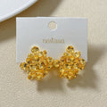 Wildflower Cluster Earrings Gold Nestasia