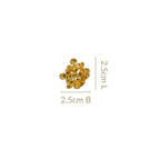 Wildflower Cluster Earrings Gold Nestasia
