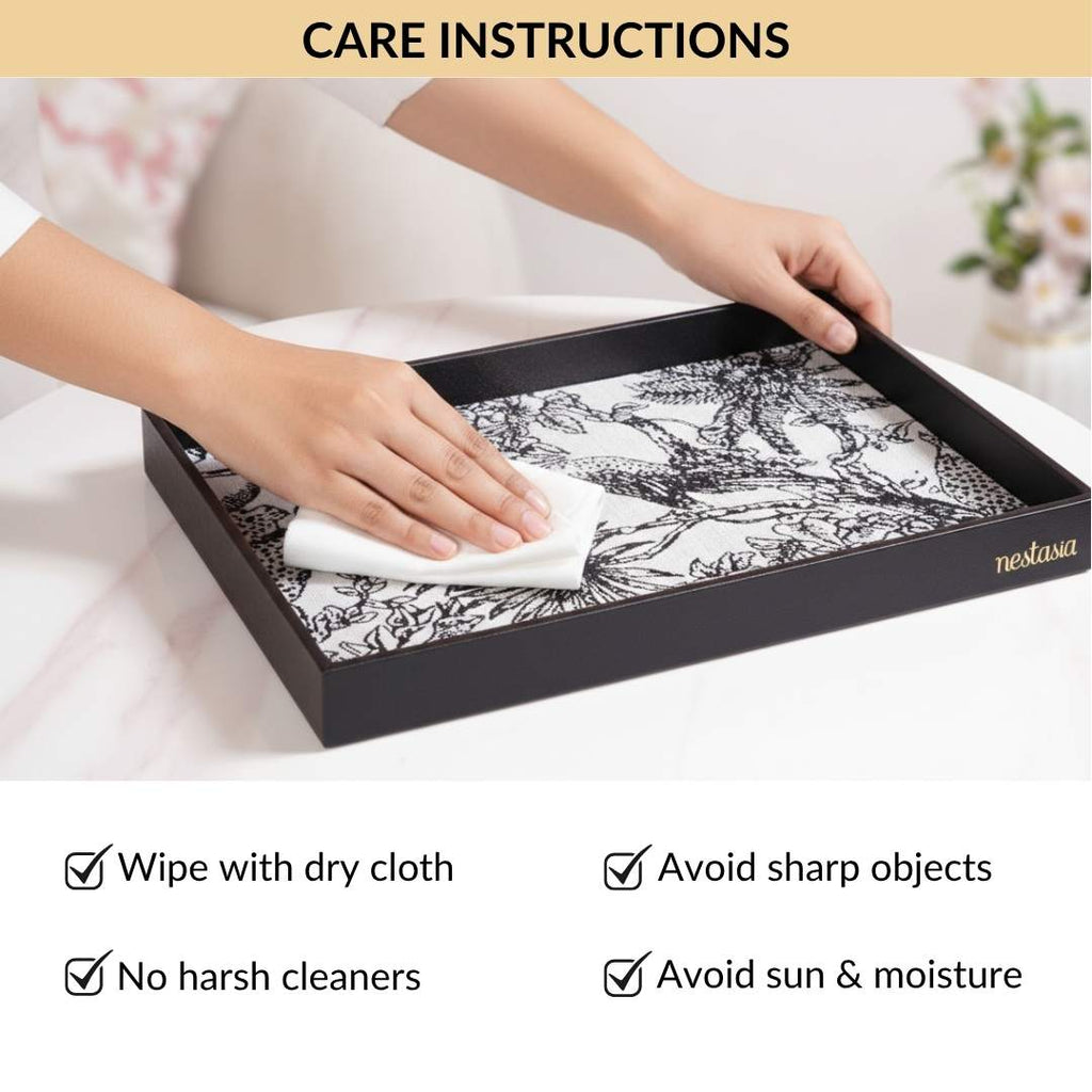 Wildlife Print Desk Organizer Tray Rectangle Nestasia
