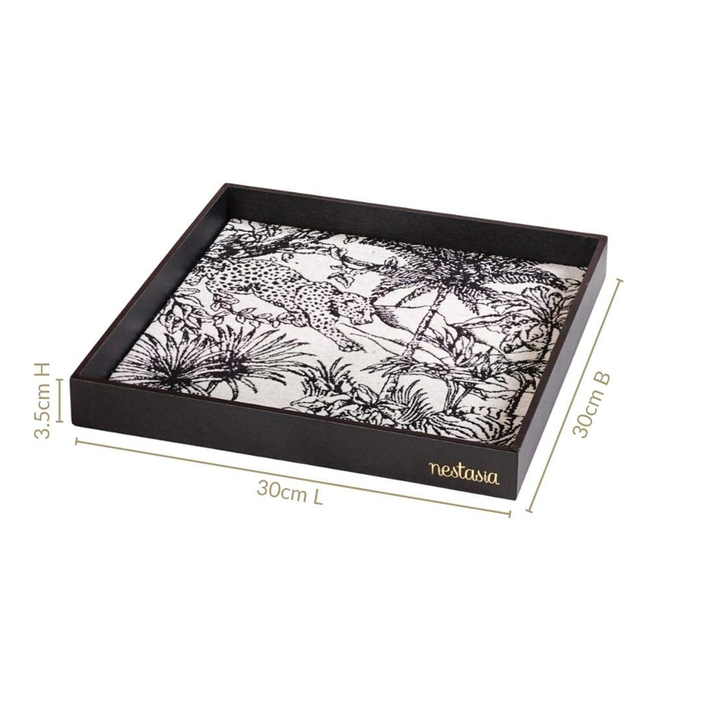 Wildlife Print Desk Organizer Tray Square Nestasia
