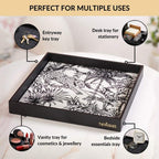 Wildlife Print Desk Organizer Tray Square Nestasia