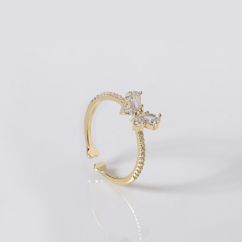 Wings Club Gold Statement Ring Nestasia