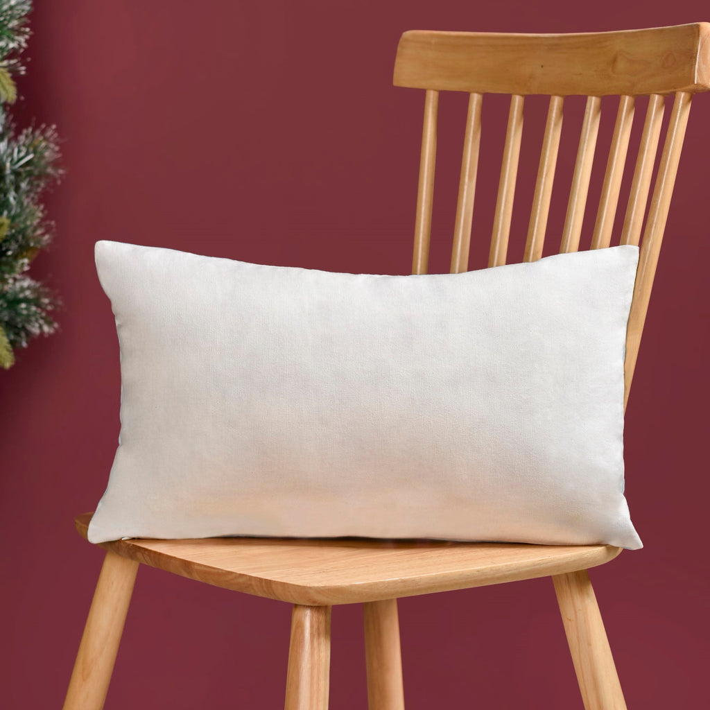 Winter Town Embroidered Cotton Cushion Cover 50x30cm Nestasia