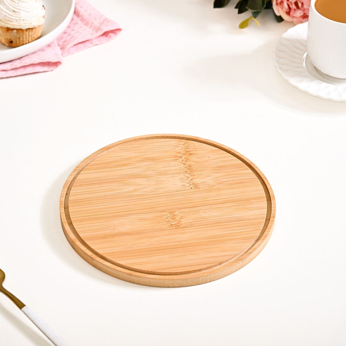 Wooden Cake Stand With Transparent Cloche 17cm Nestasia