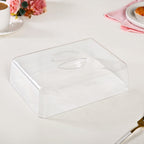 Rectangle Wooden Cake Stand With Cloche Nestasia
