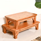 Pure Acacia Wooden Riser Set Of 2 Nestasia