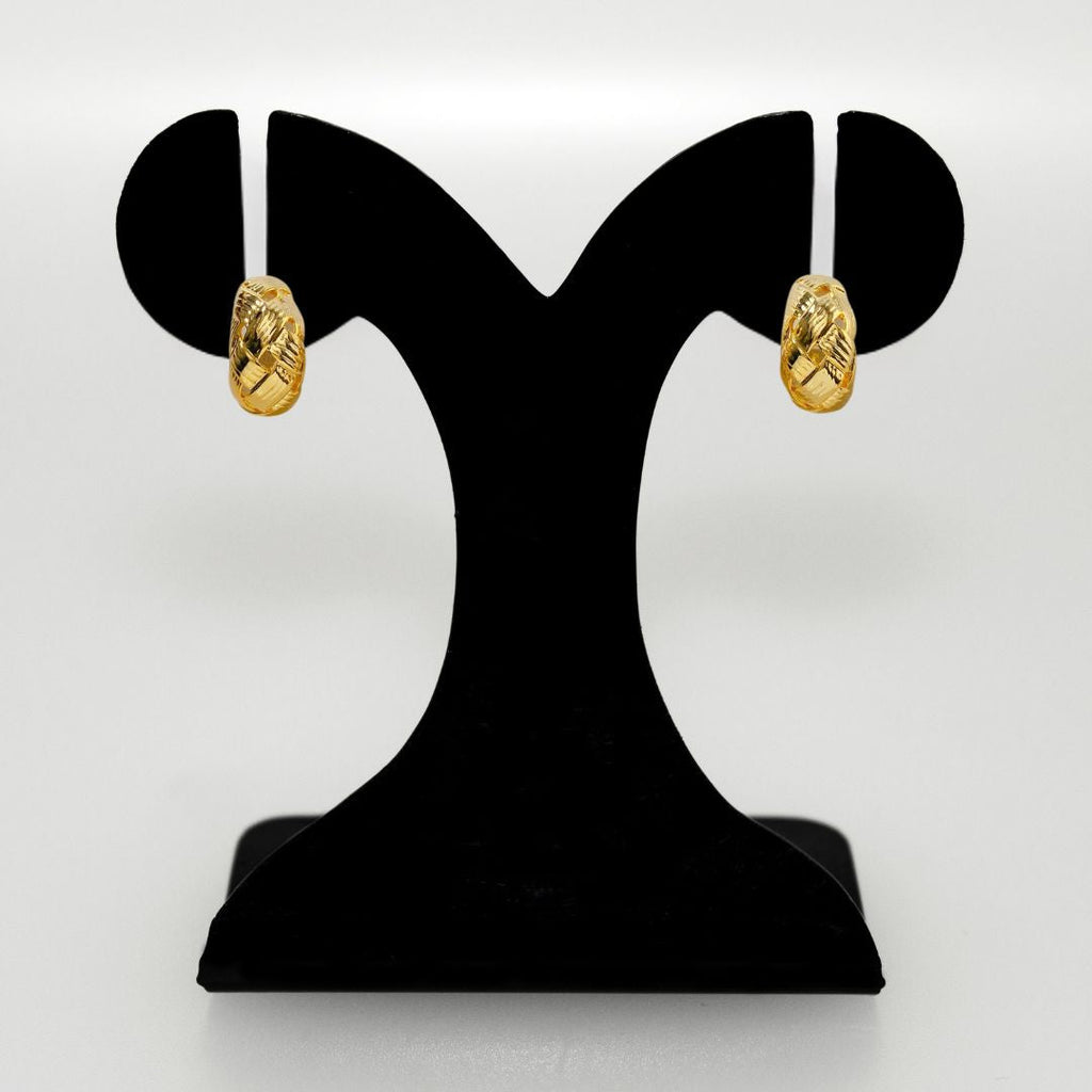 Woven In Gold Chic Metal Hoops Nestasia