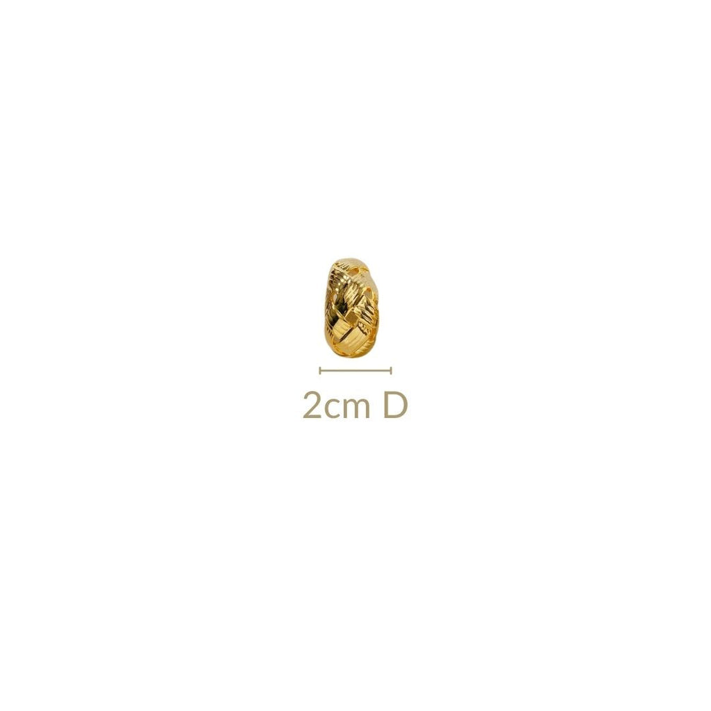 Woven In Gold Chic Metal Hoops Nestasia