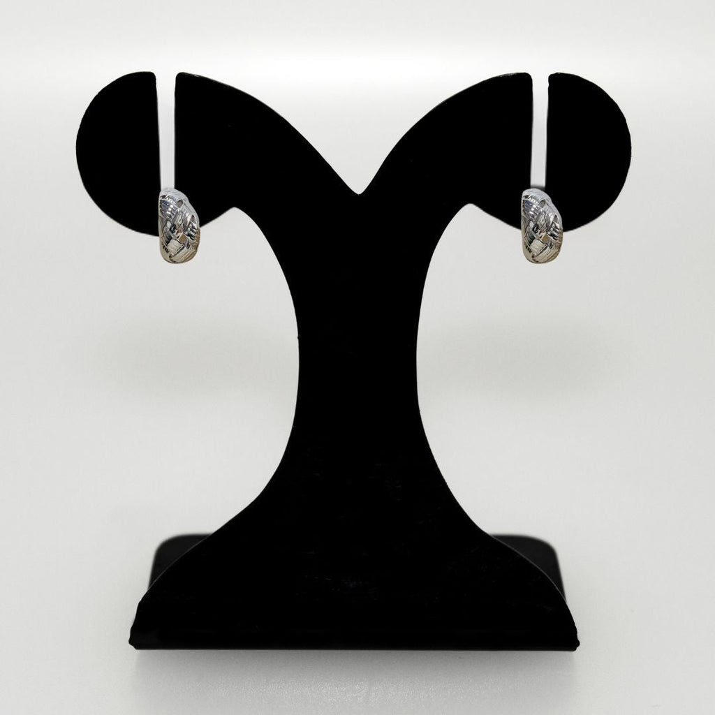 Woven In Silver Chic Metal Hoops Nestasia