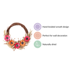 Eco Sustainable Flower Wreath For Home Multicolour Nestasia