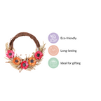 Eco Sustainable Flower Wreath For Home Multicolour Nestasia