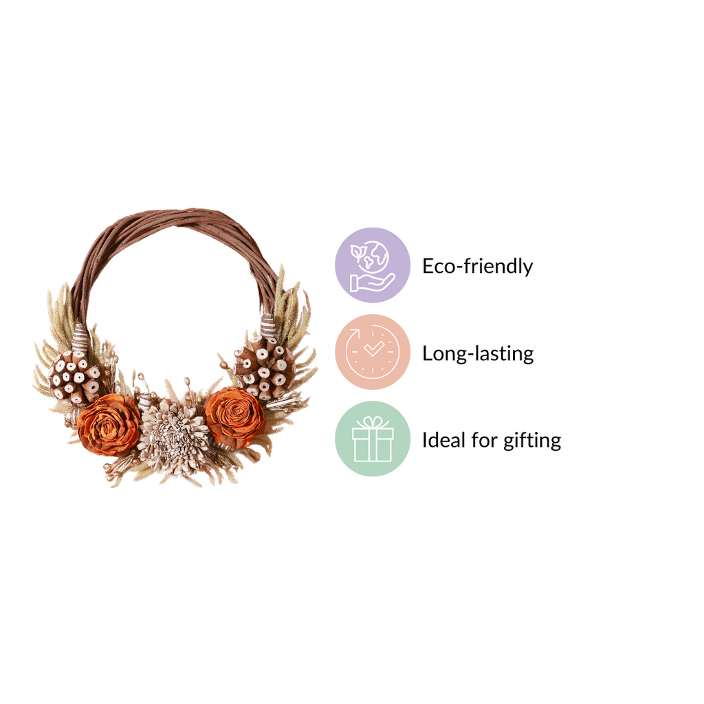 Dried Flower Wreath For Fall Decor Nestasia