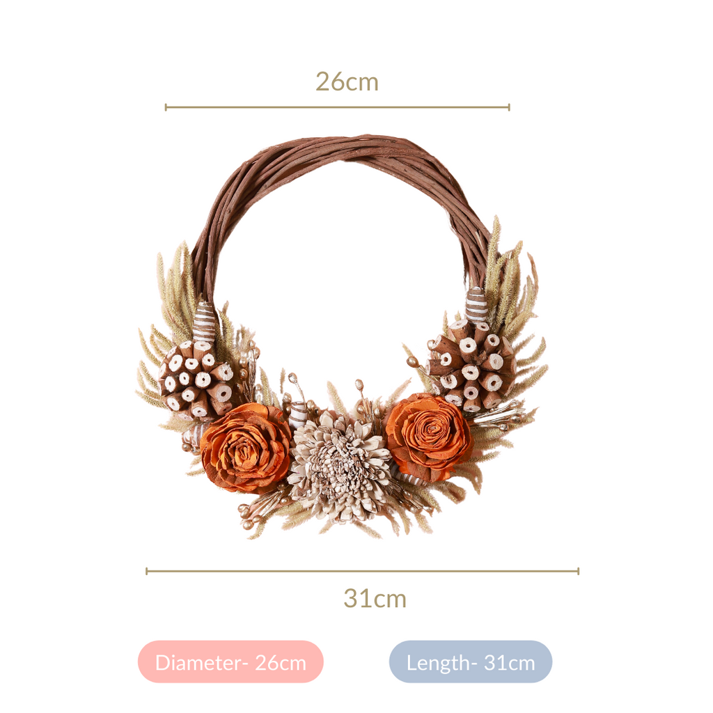 Dried Flower Wreath For Fall Decor Nestasia