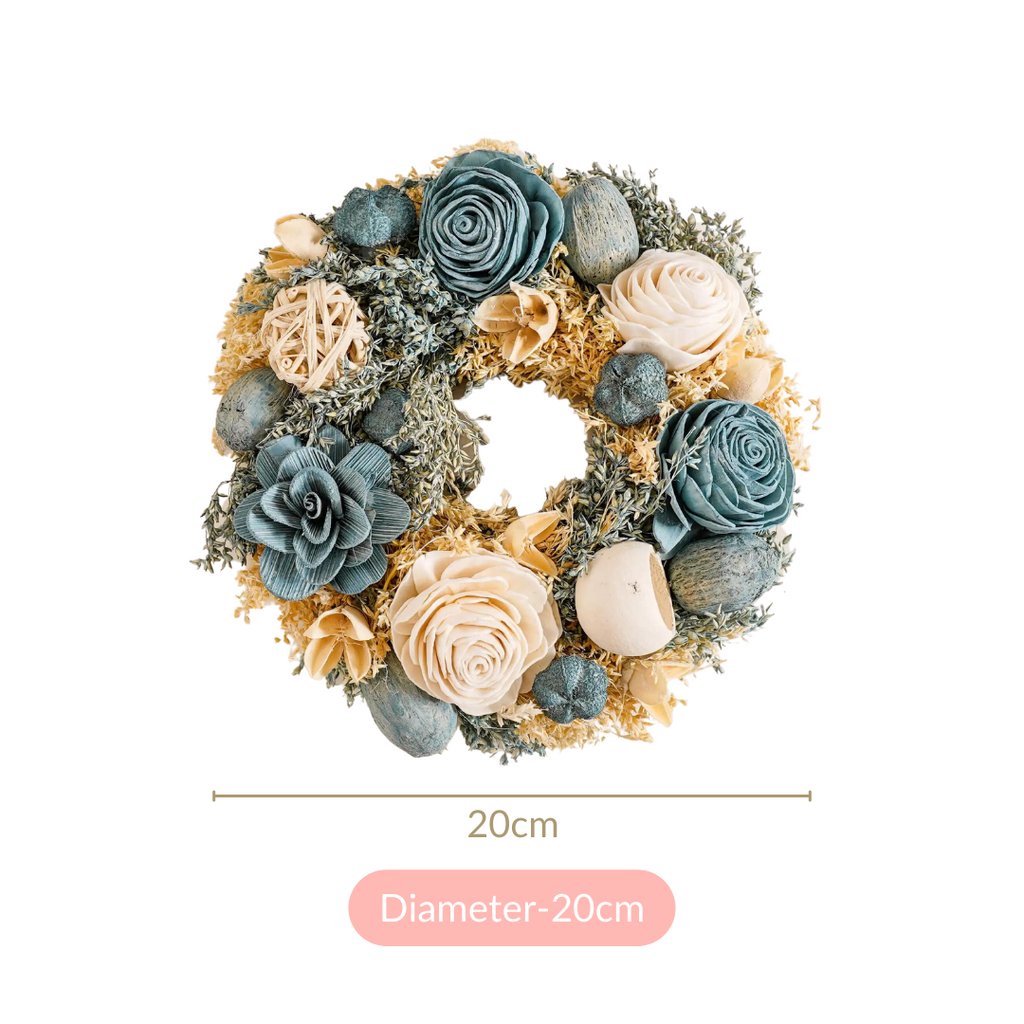 Sustainable Floral Wreath Garland Blue Nestasia
