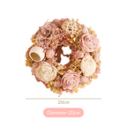 Eco-Friendly Rose Dried Flower Wreath Pink Nestasia