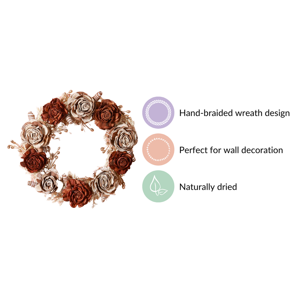 Natural Eco Flower Wreath Garland Nestasia