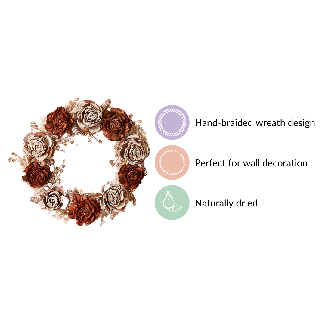 Natural Eco Flower Wreath Garland Nestasia