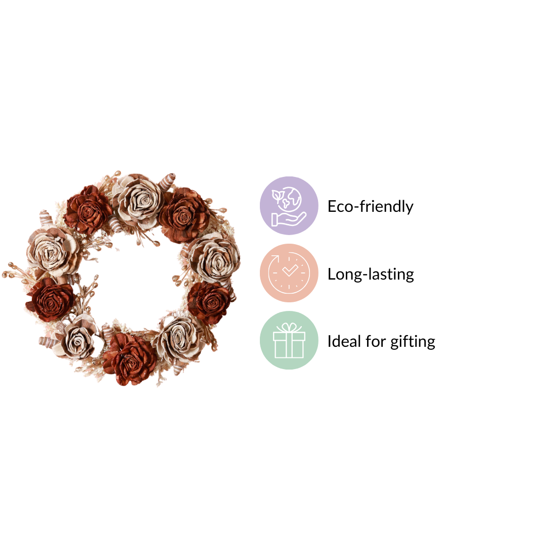 Natural Eco Flower Wreath Garland Nestasia
