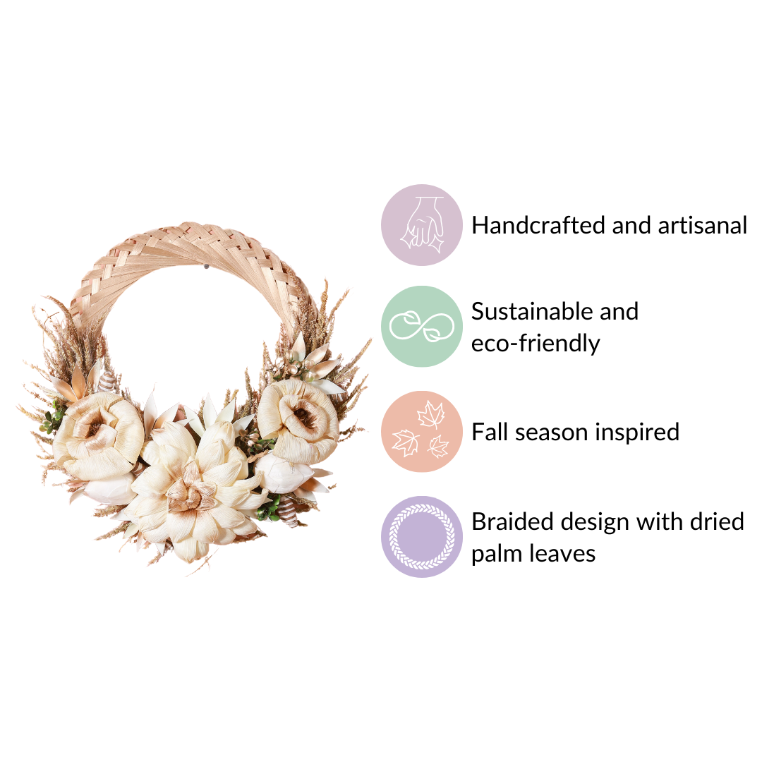 Eco-Friendly Wreath With Dried Flowers Nestasia