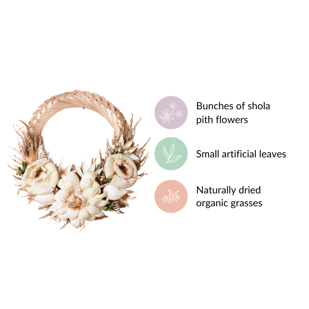 Eco-Friendly Wreath With Dried Flowers Nestasia