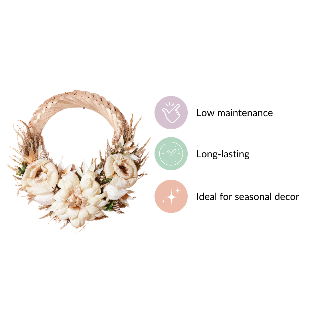 Eco-Friendly Wreath With Dried Flowers Nestasia