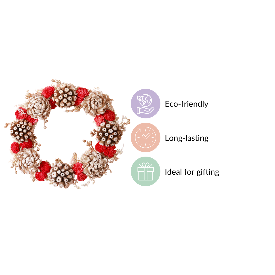 Sola Flower Handmade Wreath For Wall Decor Nestasia