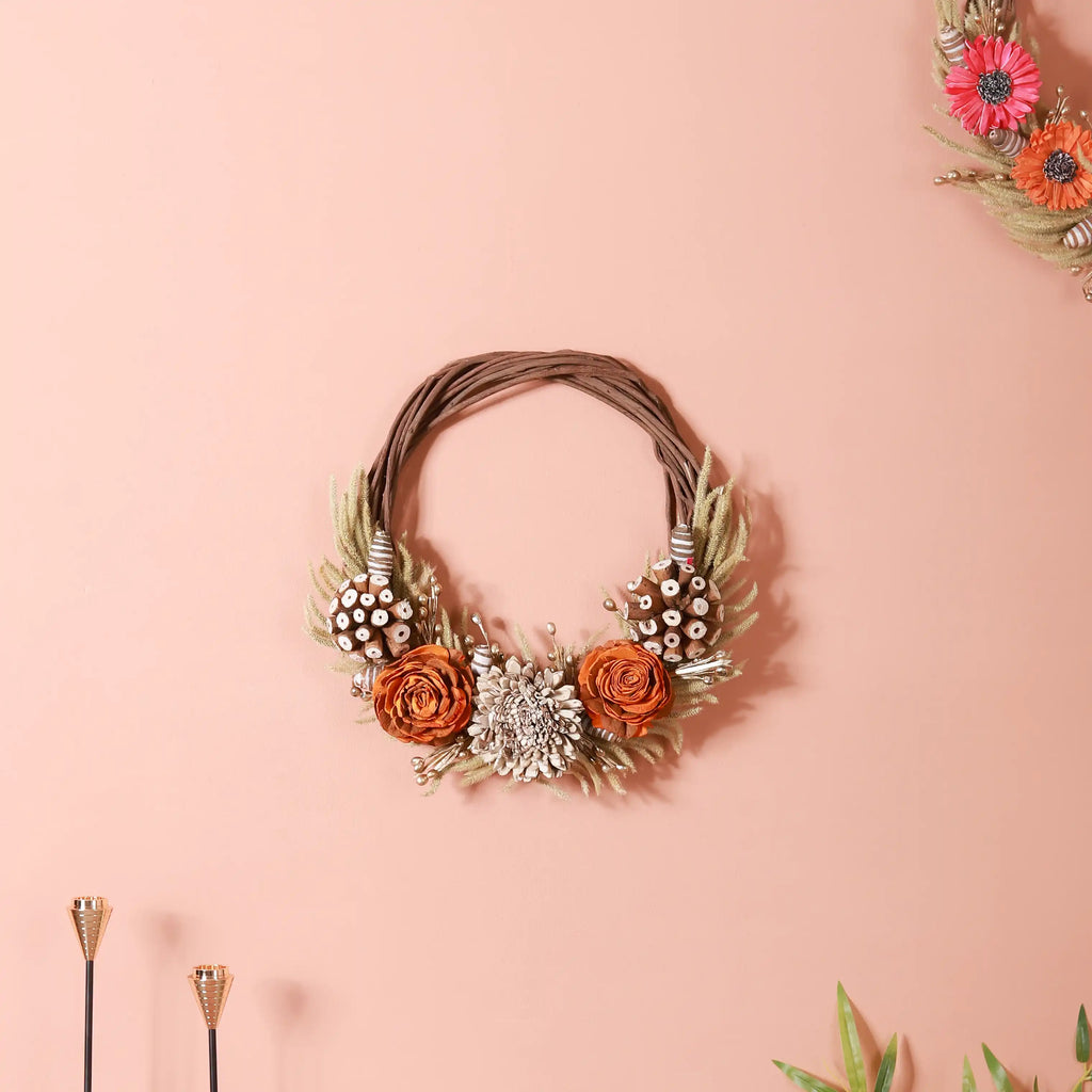 Dried Flower Wreath For Fall Decor Nestasia