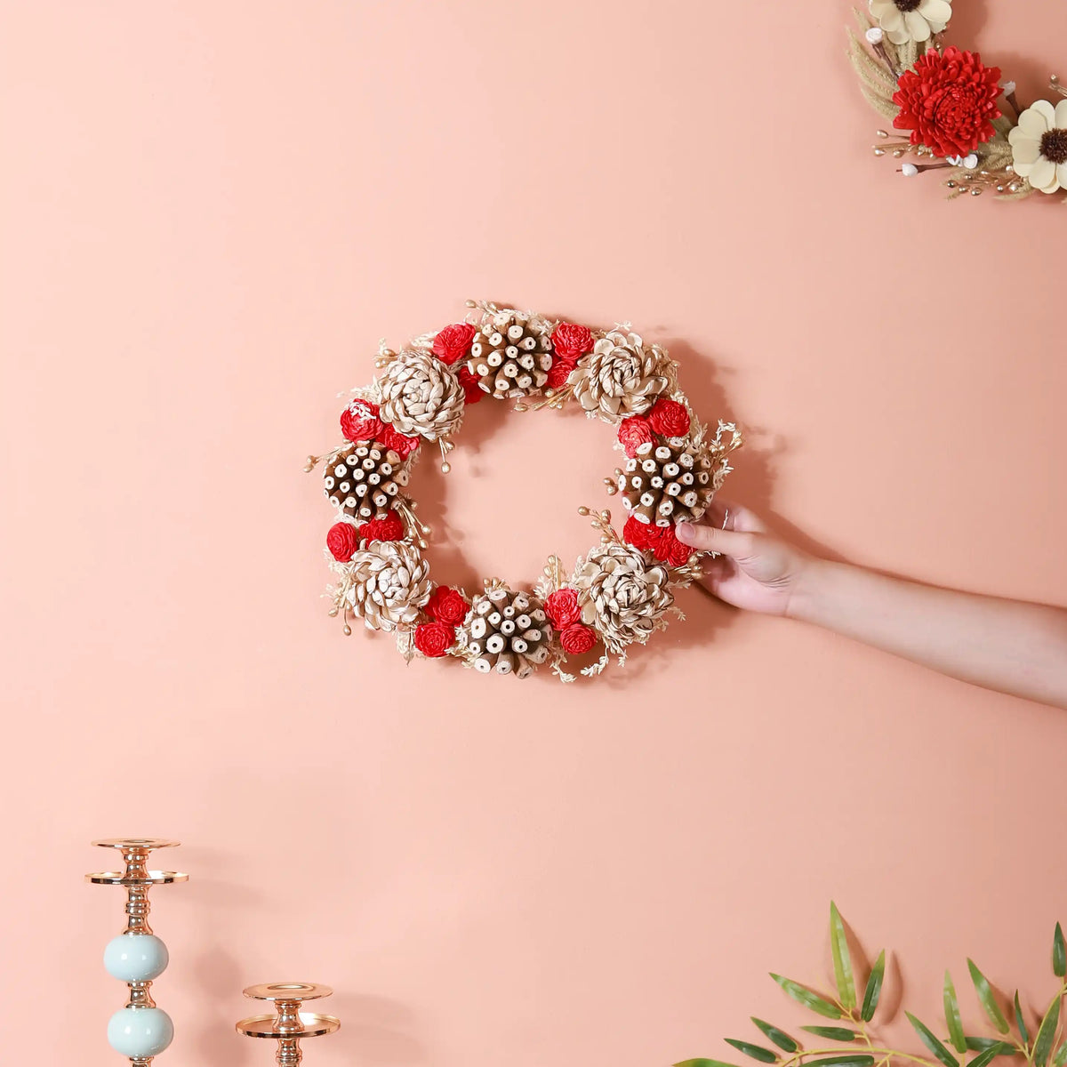 Sola Flower Handmade Wreath For Wall Decor Nestasia