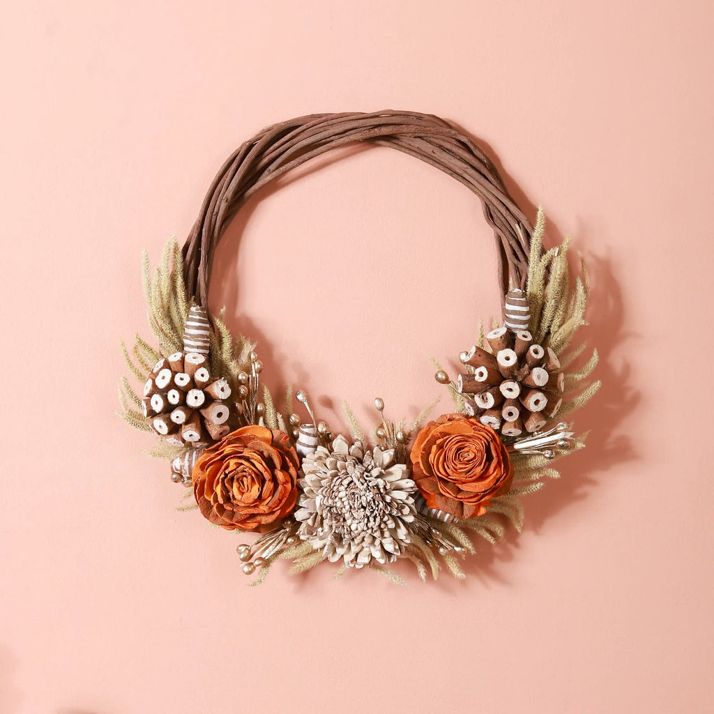 Dried Flower Wreath For Fall Decor Nestasia