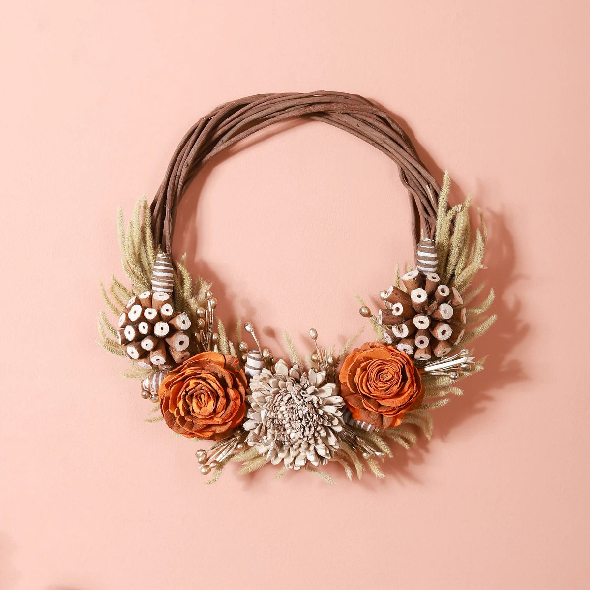 Dried Flower Wreath For Fall Decor Nestasia