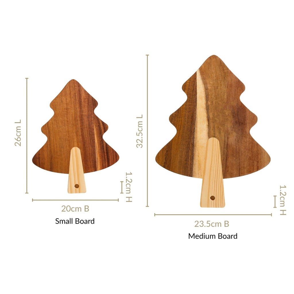 Wooden Tree Platter With Pinecone Embellishment Set Of 2 Nestasia
