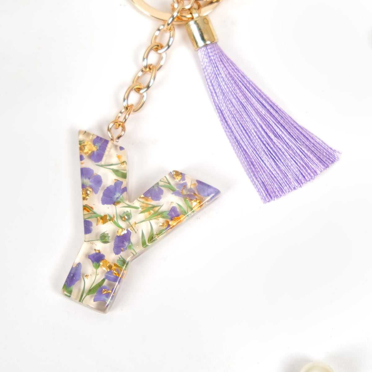 Infinite Charm Y Pressed Flower Keychain Nestasia