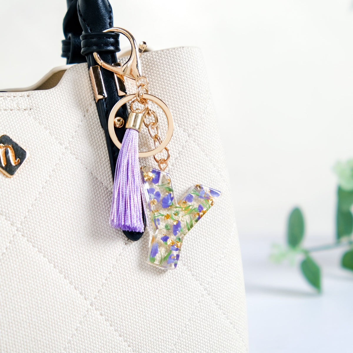 Infinite Charm Y Pressed Flower Keychain Nestasia