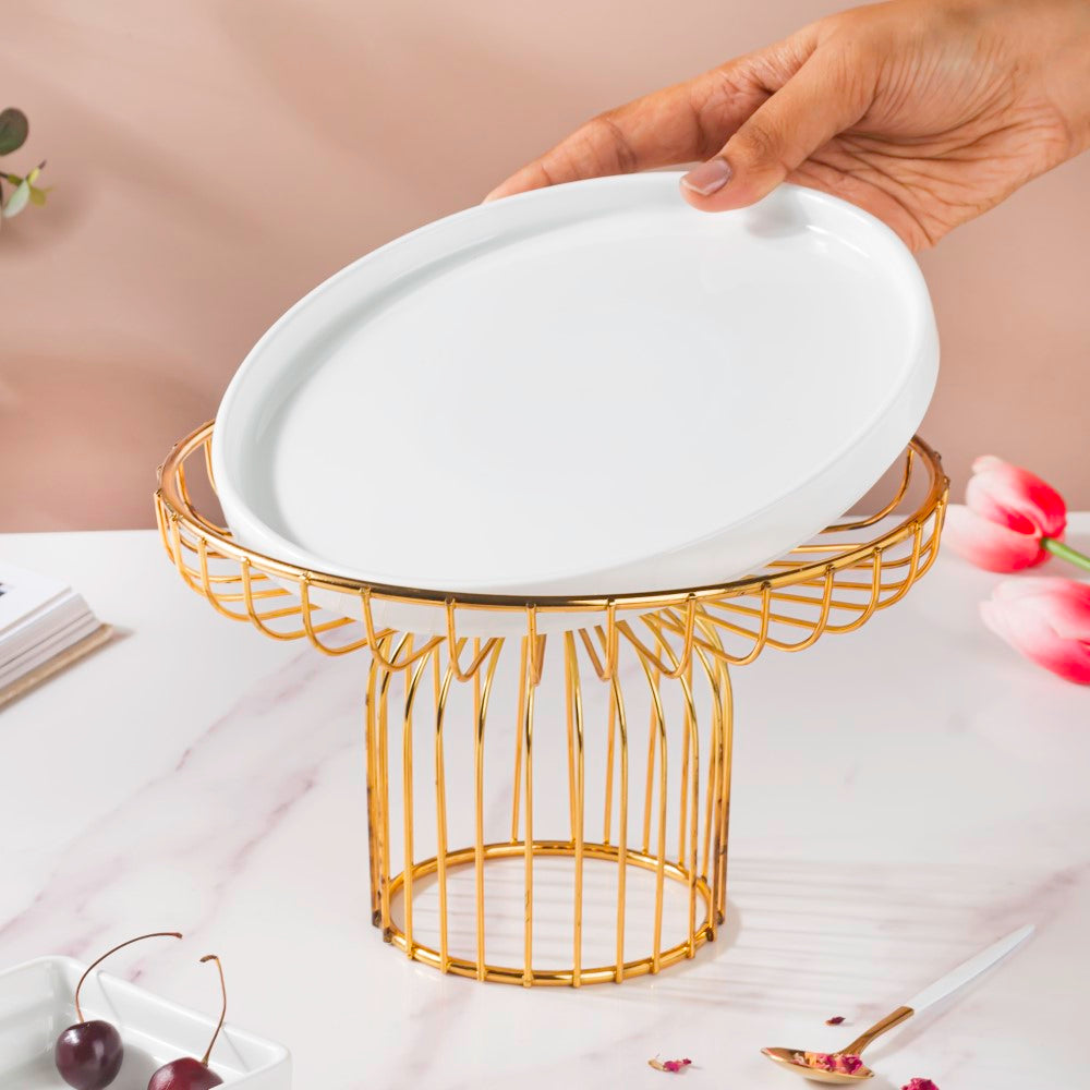Metallic Cake Stand 8 inch Nestasia