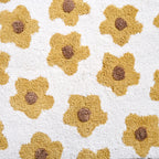 Anti Slip Cotton Yellow Daisy Mat 83x53cm Nestasia
