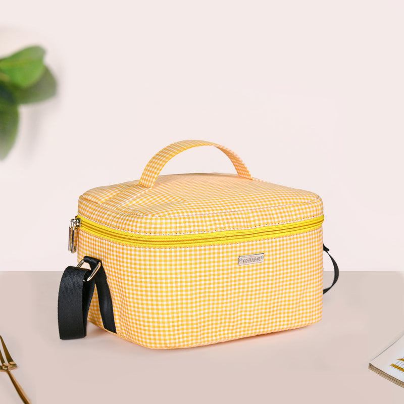 Sunshine Checkered Insulated Lunch Bag Nestasia