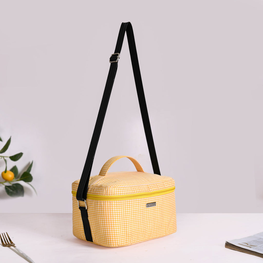 Sunshine Checkered Insulated Lunch Bag Nestasia