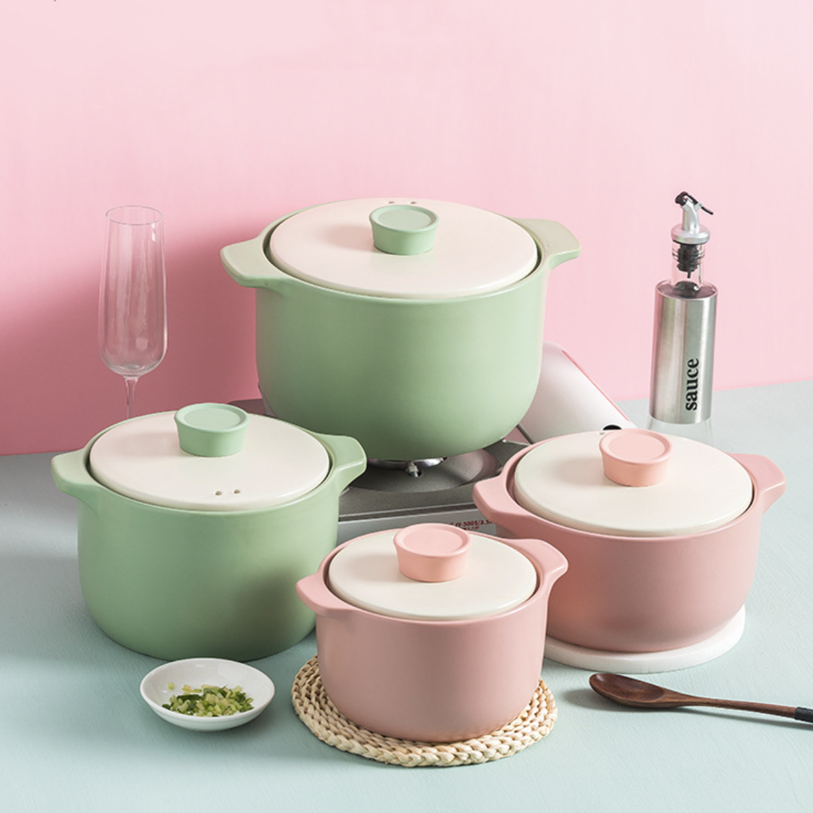 Pastel Pink Cooking Pot Nestasia