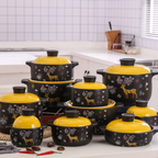 Printed Yellow Cooking Pot Small Nestasia