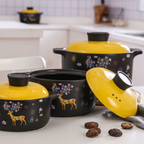 Printed Yellow Cooking Pot Small Nestasia