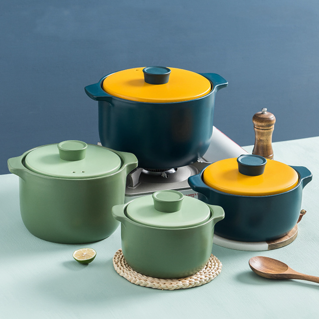 Dark Green Cooking Pot Nestasia