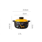 Printed Yellow Cooking Pot Large Nestasia