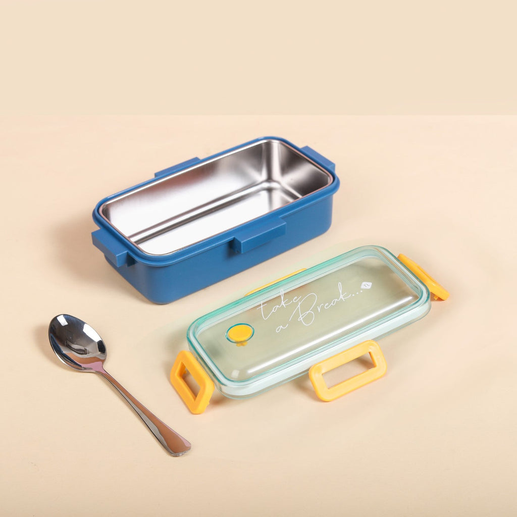 Stainless Steel Tiffin Box Small Blue 530ml Nestasia