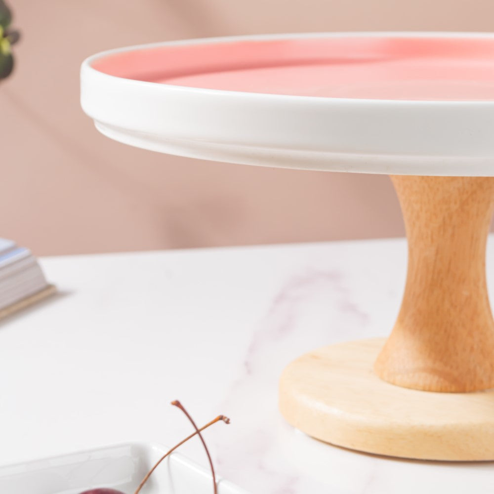 Cake Stand Pink 9.5 Inch Nestasia