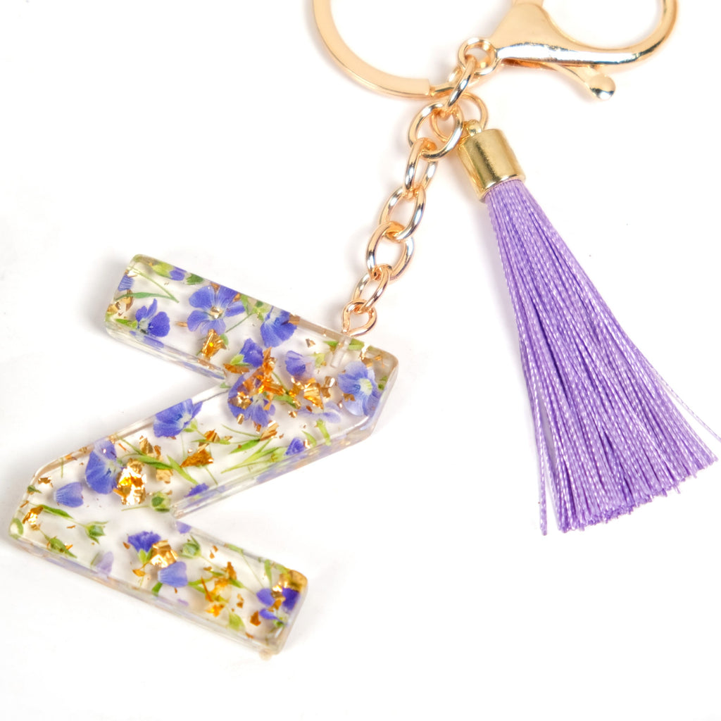 Hana Z Resin Keychain With Gold Flecks Nestasia