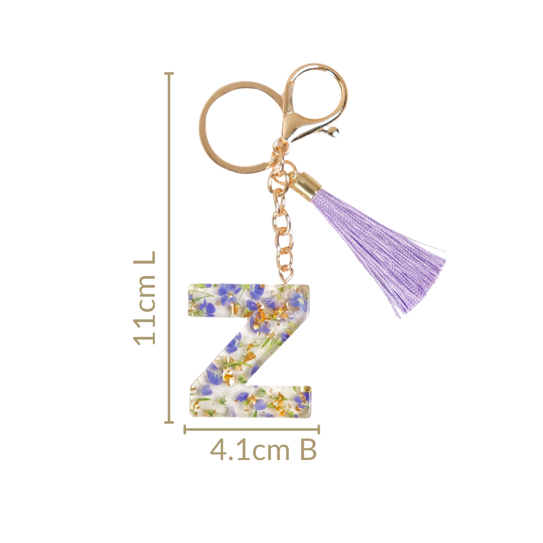Hana Z Resin Keychain With Gold Flecks Nestasia