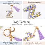 Hana Z Resin Keychain With Gold Flecks Nestasia