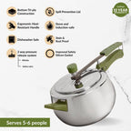 Zesta Stainless Steel Induction Bottom Pressure Cooker 5 Litre 10 Y Warranty Nestasia